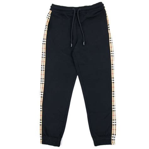 burberry check pants mens replica|Burberry Vintage Check Panel Cotton Sweatpants Black .